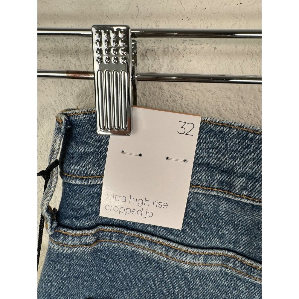 7 For All Mankind Luxe Vintage Ultra‎ High rise Cropped Jo jeans sz 32 - Picture 11 of 16